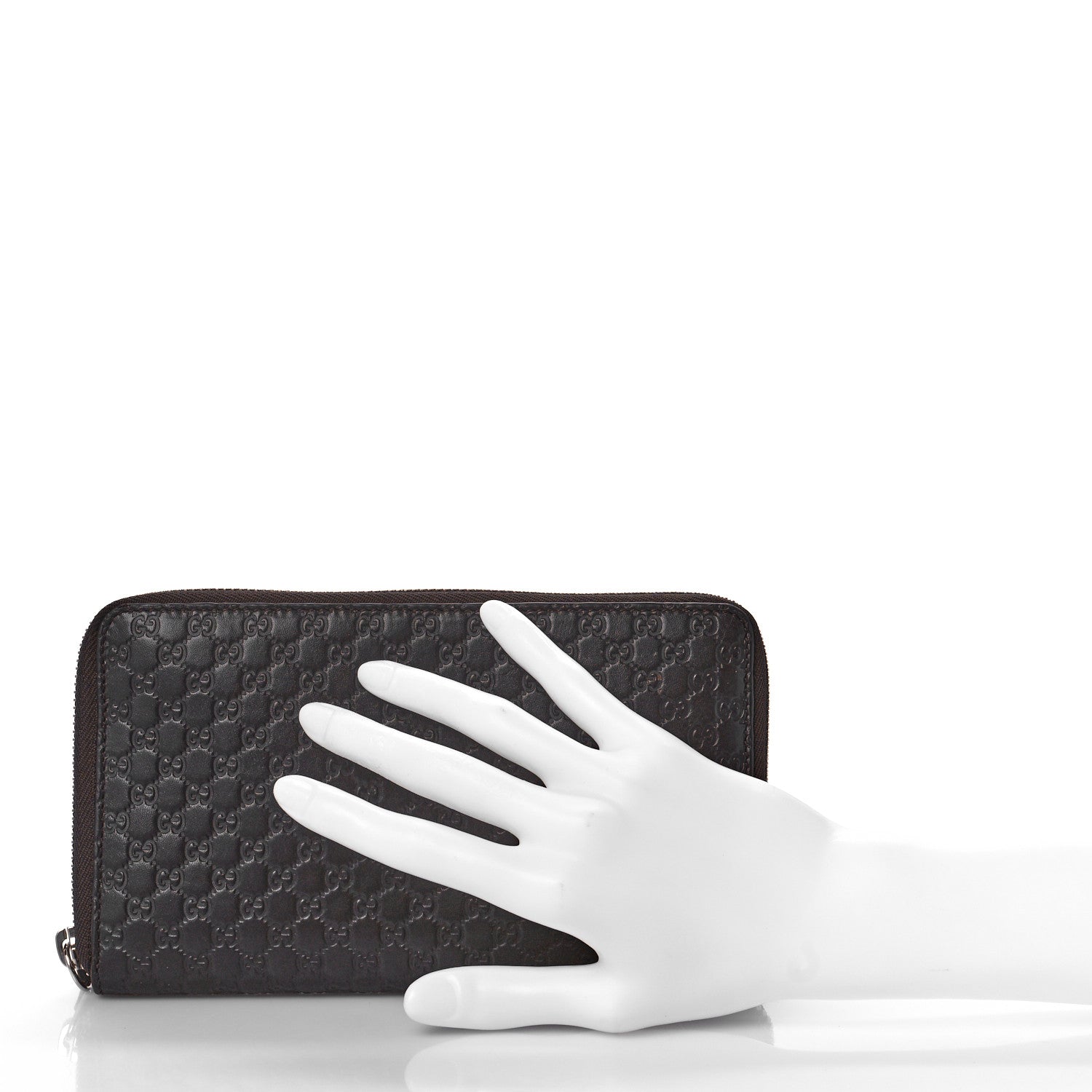 Gucci Microguccissima Large Zip Around Organizer Wallet Black 2 of 9