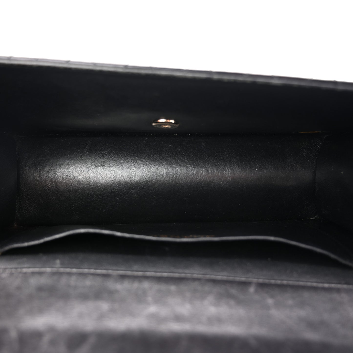 Patent Calfskin Quilted East West Flap Shoulder Bag Black