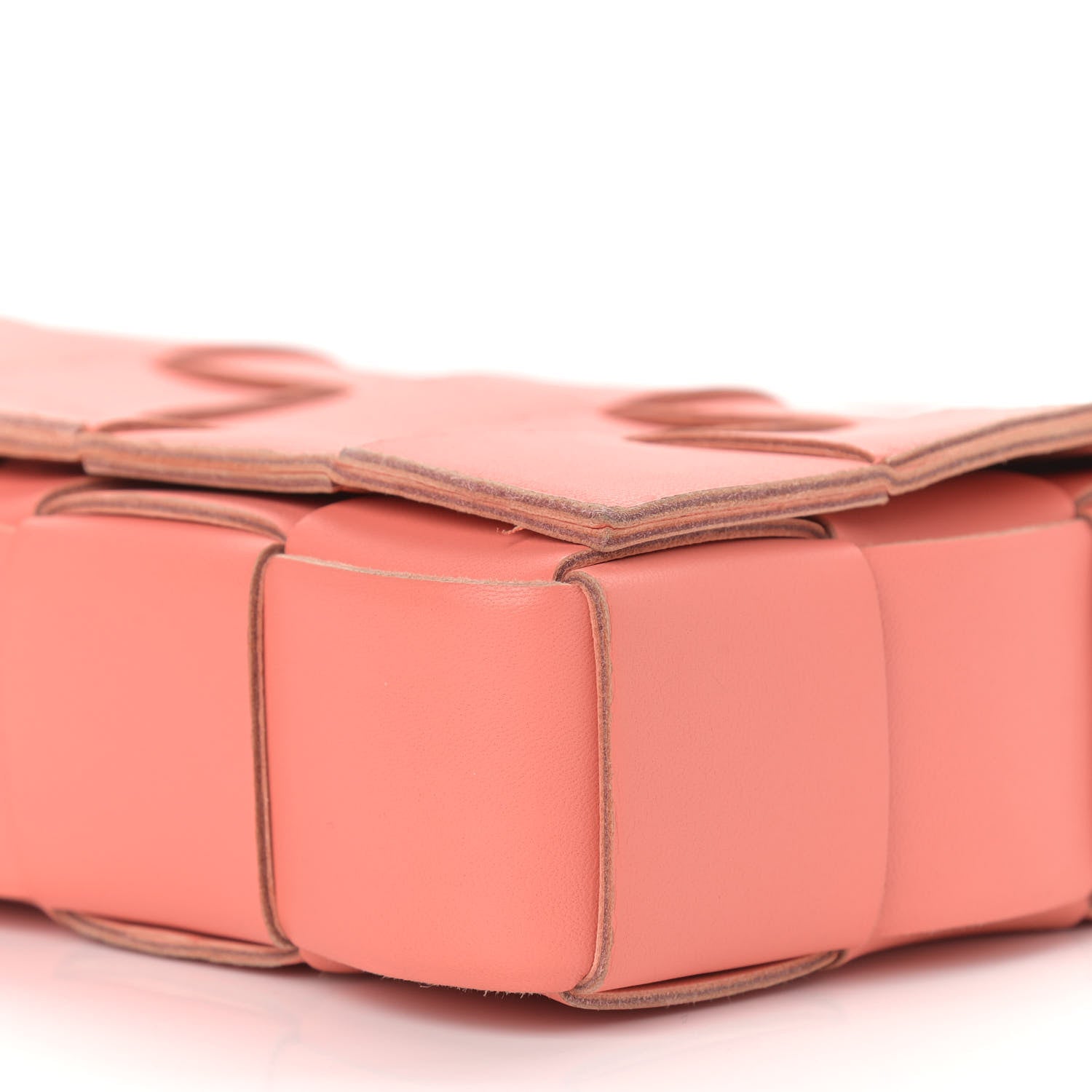 Bottega Veneta Nappa Maxi Intreccio Cassette Bag Peach 9 of 12