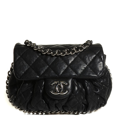 Chanel Washed Lambskin Mini Chain Around Messenger Black 1 of 8