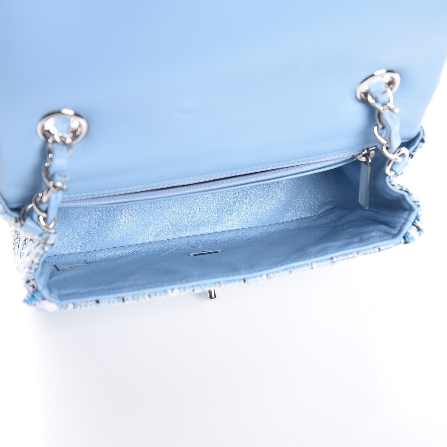 Chanel Tweed Braid Mini Flap Blue White Navy 5 of 7