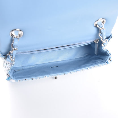 Chanel Tweed Braid Mini Flap Blue White Navy 5 of 7