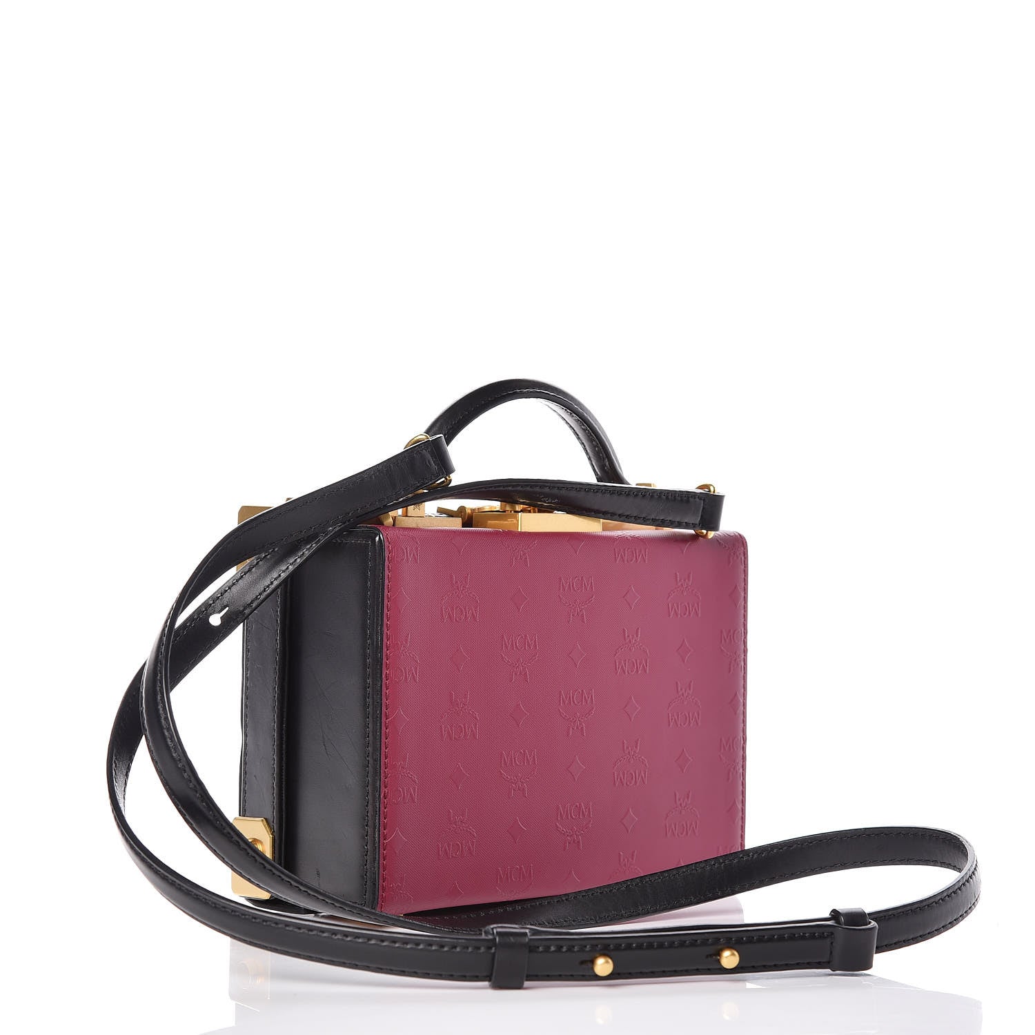 MCM Odeon Calfskin Small Berlin Crossbody Purple 3 of 14