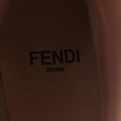 Fendi Vitello Karligraphy Logo FF Ankle Boots 35 White 9 of 11