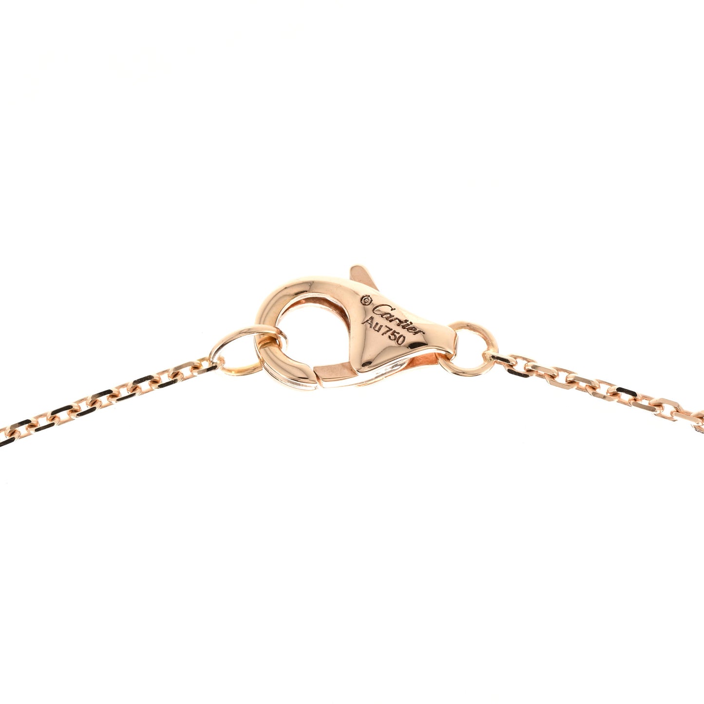 18K Pink Gold Diamond Pink Opal XS Amulette de Cartier Pendant Necklace