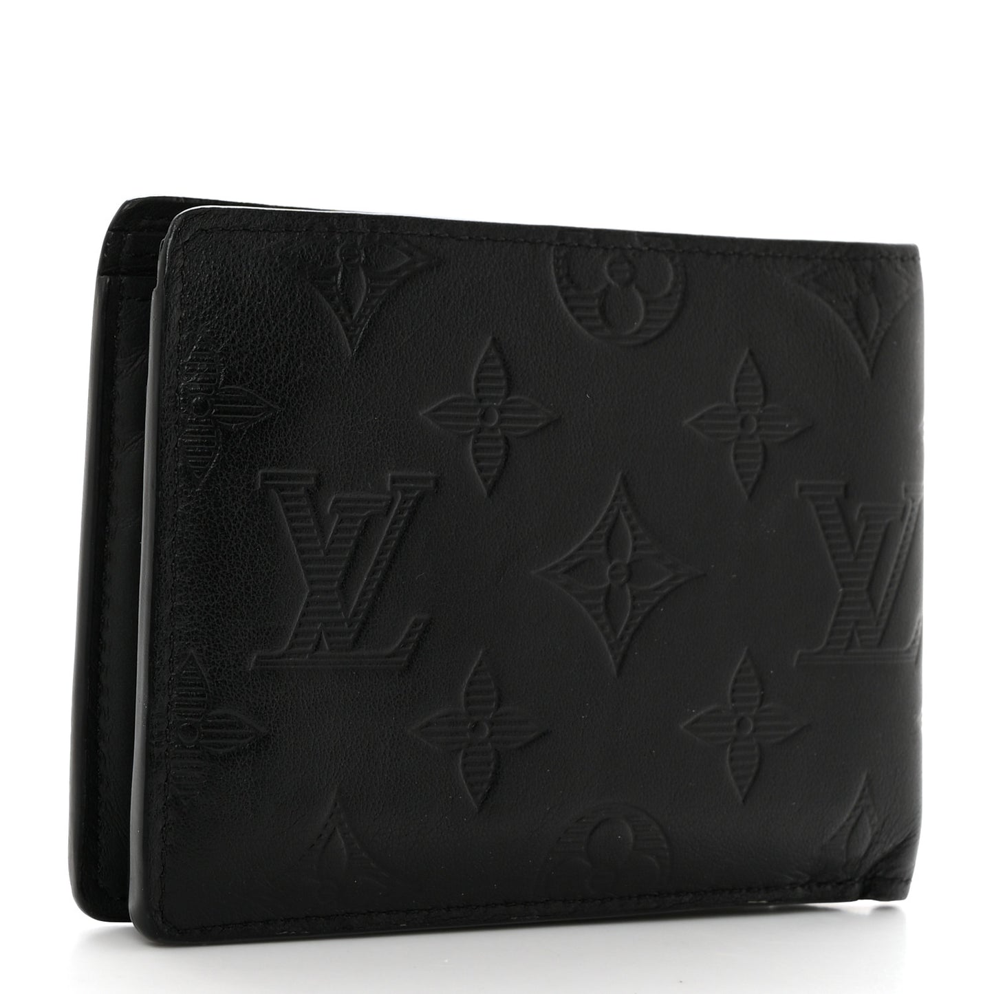 Calfskin Monogram Shadow Multiple Wallet Black