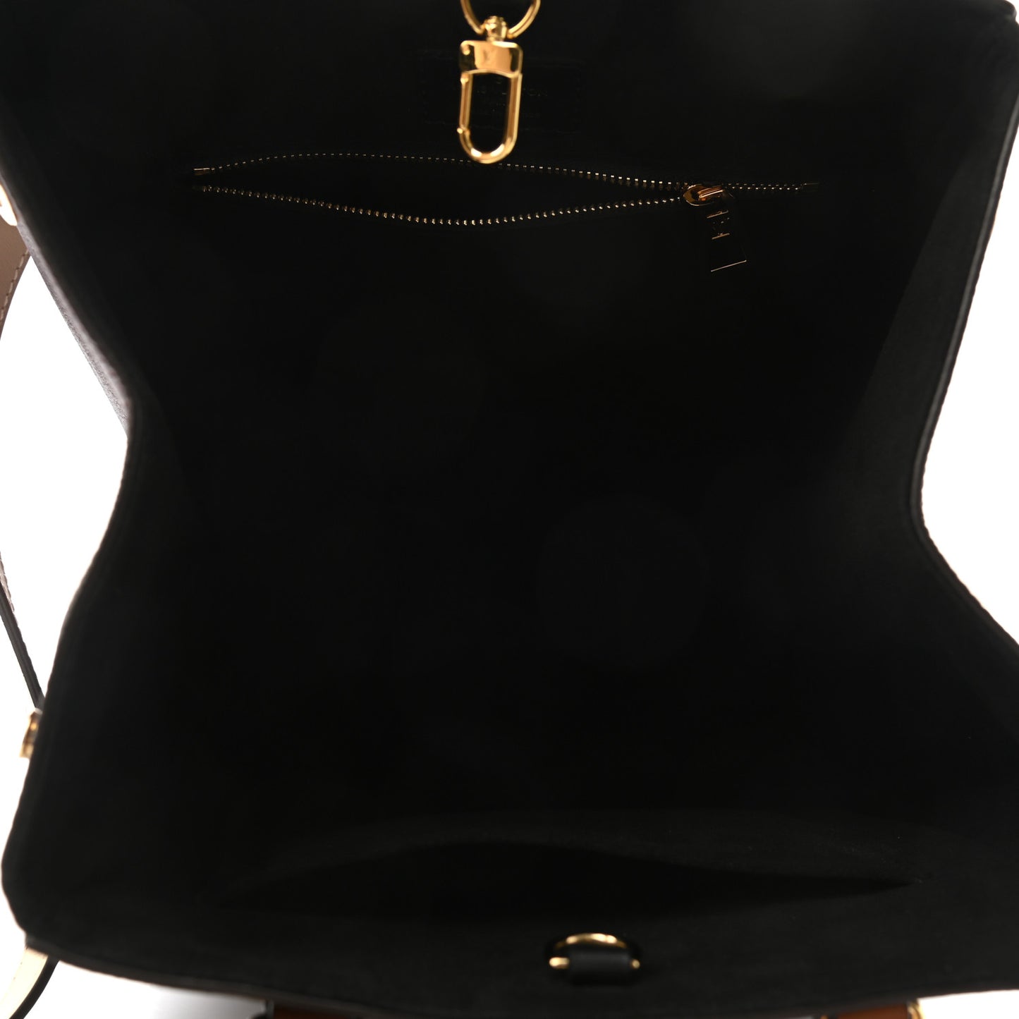 Calfskin Monogram Fold Tote MM Black Wine Cream