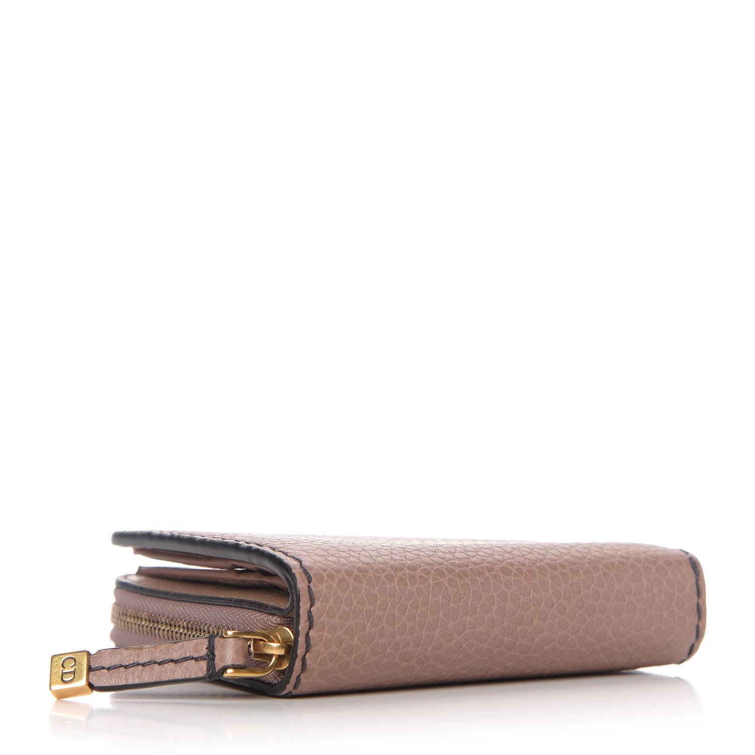 Christian Dior Calfskin D-Bee Compact Wallet Beige 4 of 8