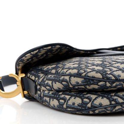 Christian Dior Oblique Saddle Bag Blue 9 of 11