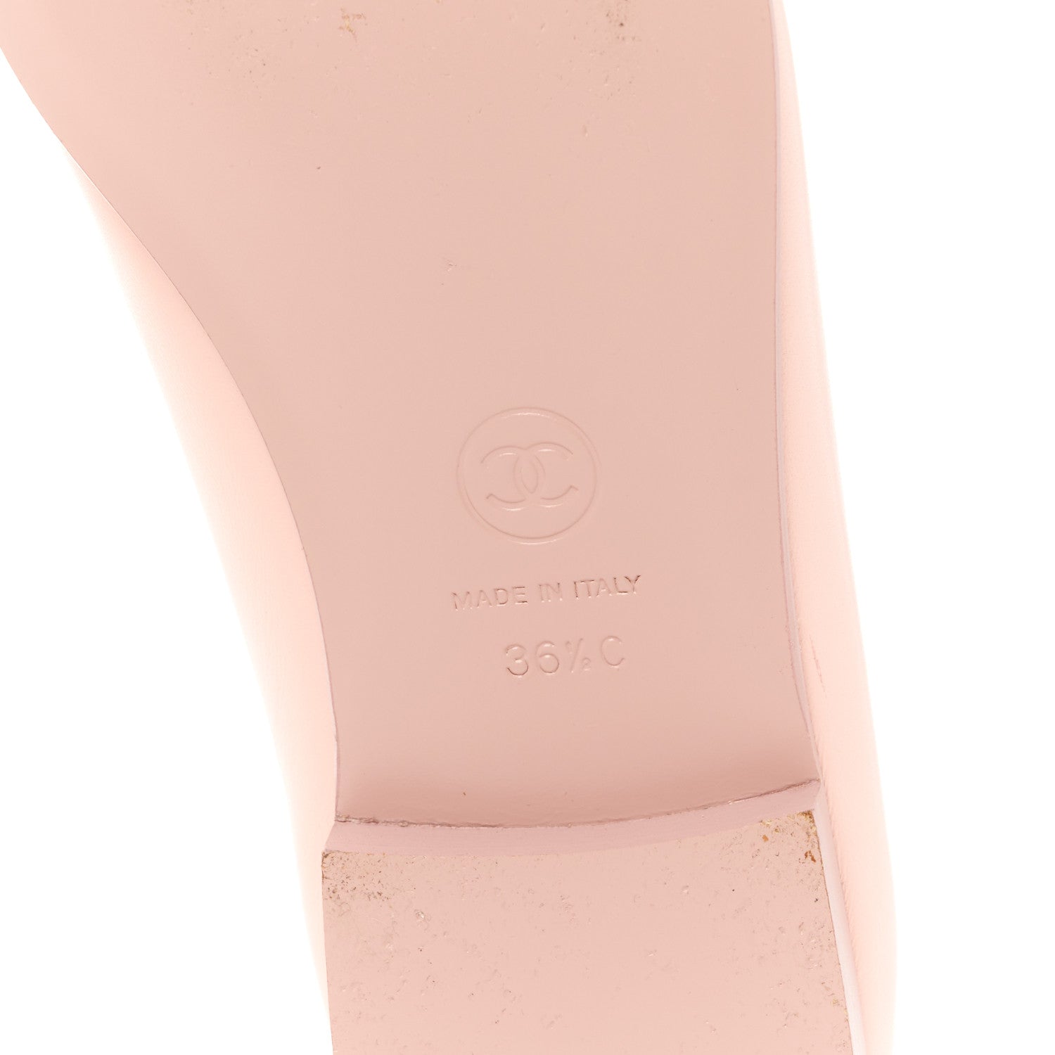 Chanel Lambskin Cap Toe CC Ballerina Flats 36.5 Light Pink Dark Pink 6 of 9