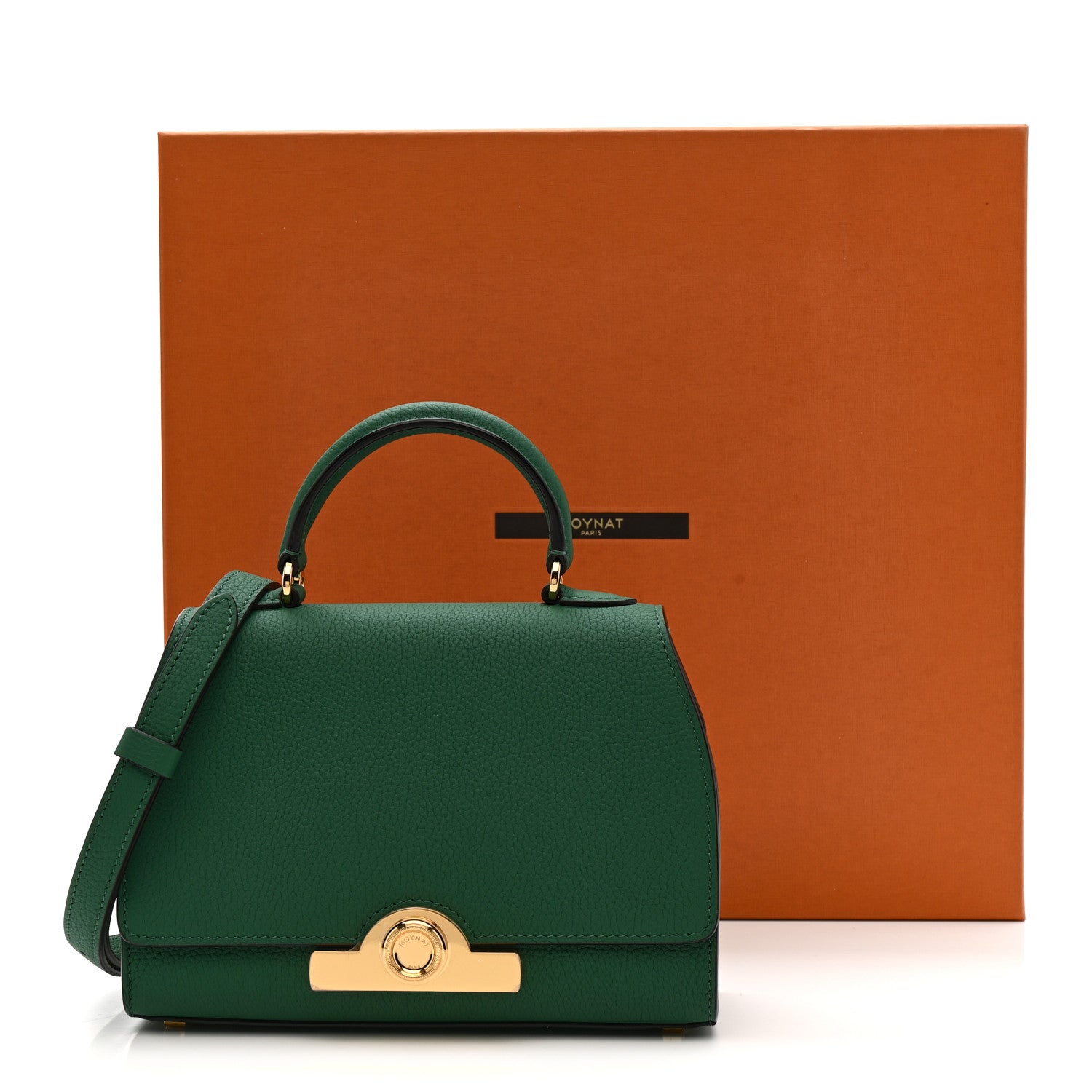 Moynat Taurillon Blush Rejane BB Emerald 10 of 10