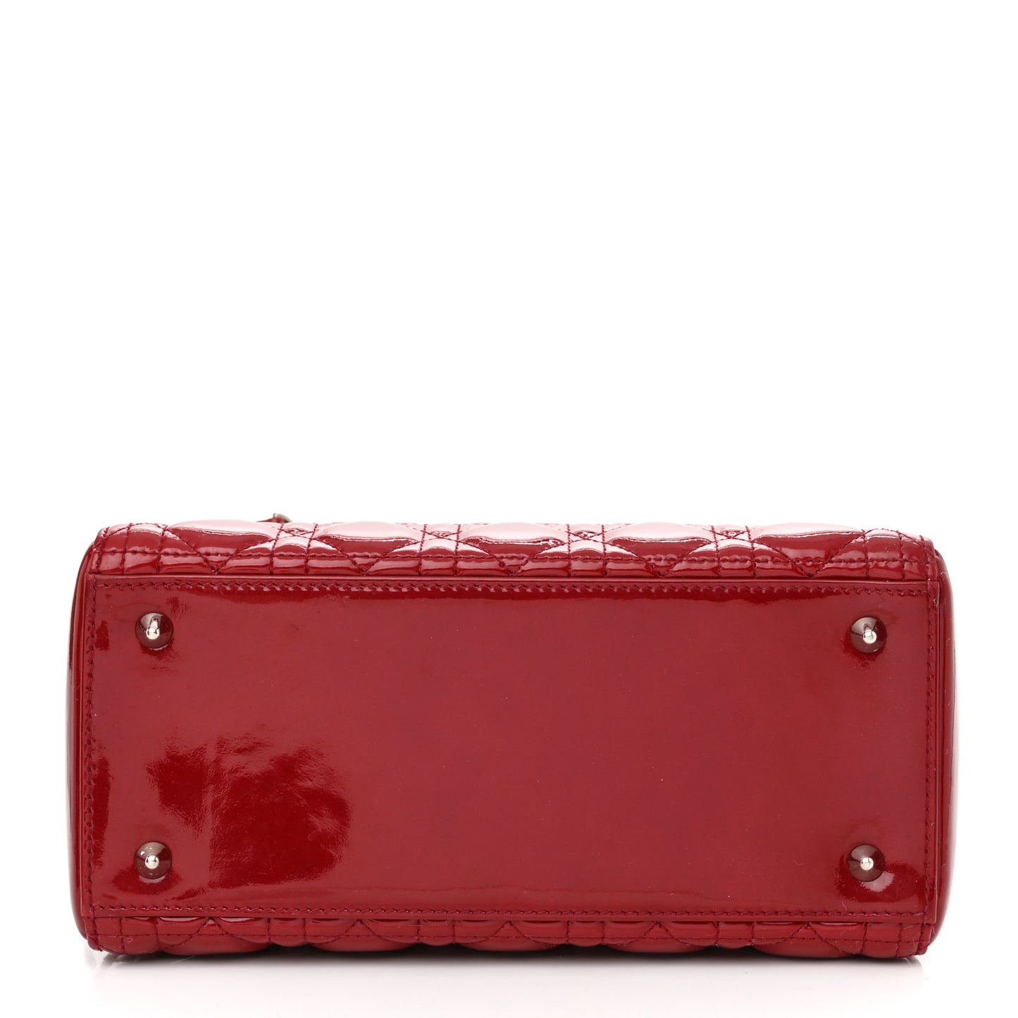 Patent Cannage Medium Lady Dior Red