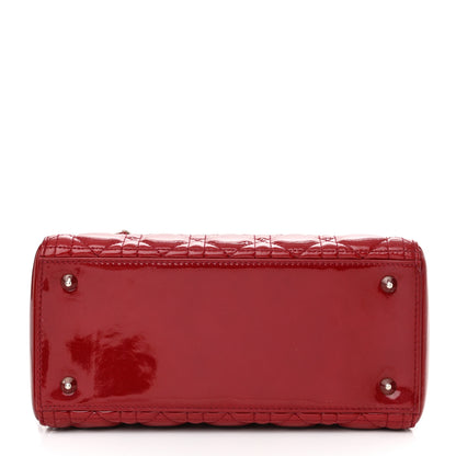 Christian Dior Patent Cannage Medium Lady Dior Red 12 of 12