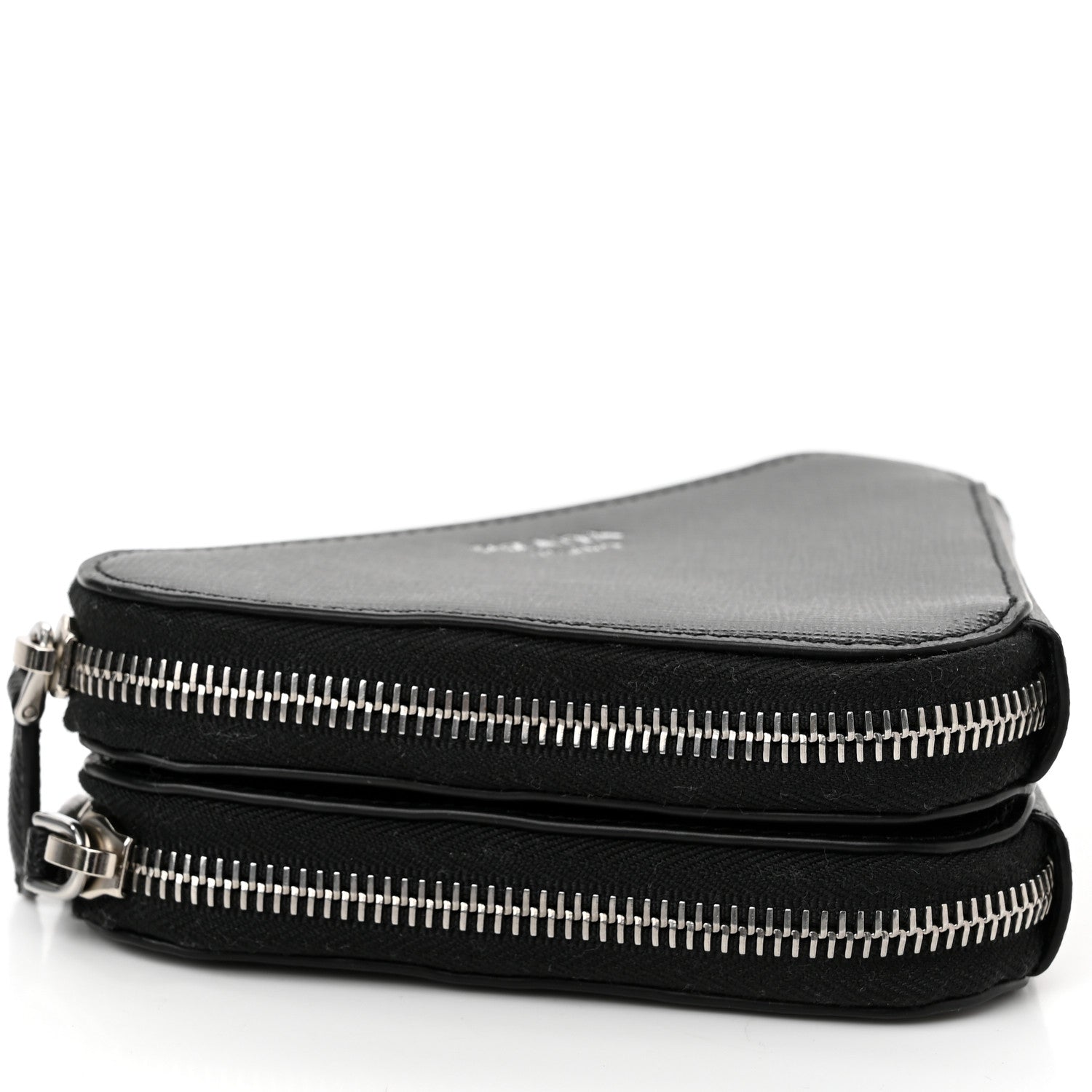 Prada Saffiano Mini Triangle Crossbody Pouch Black 9 of 10