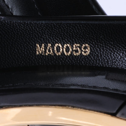 Louis Vuitton Leather Peep Toe Gold Plate Pumps 39 7 of 7