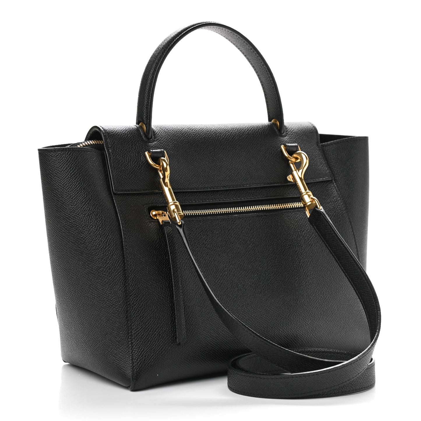 Grained Calfskin Micro Belt Bag Black