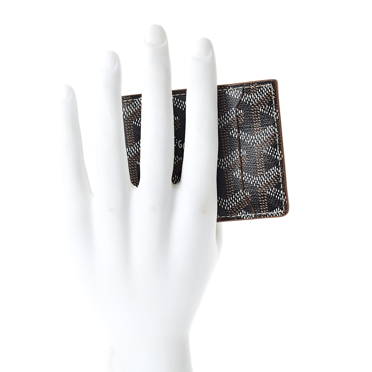 Goyard Goyardine Victoire Card Holder Insert Black Gold 2 of 8