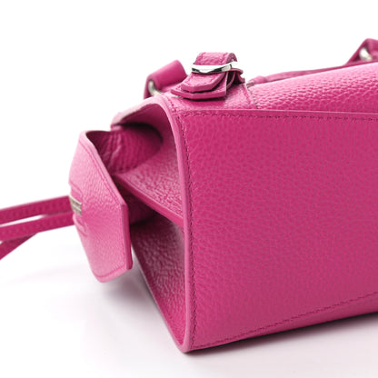 Balenciaga Grained Calfskin Neo Classic Silver Hardware Mini City Fuchsia 7 of 8