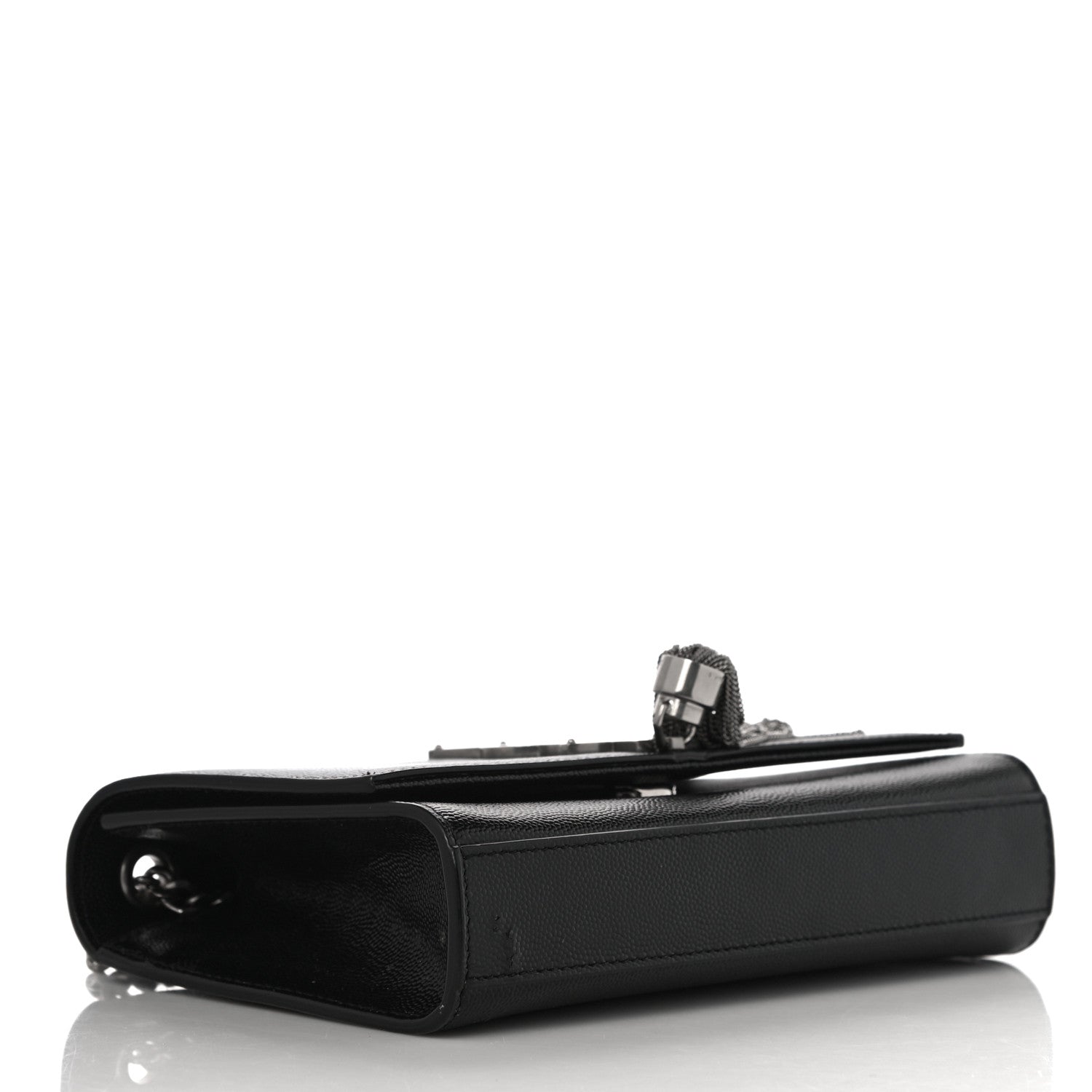 Saint Laurent Grain De Poudre Small Classic Monogram Kate Tassel Satchel Black 4 of 10