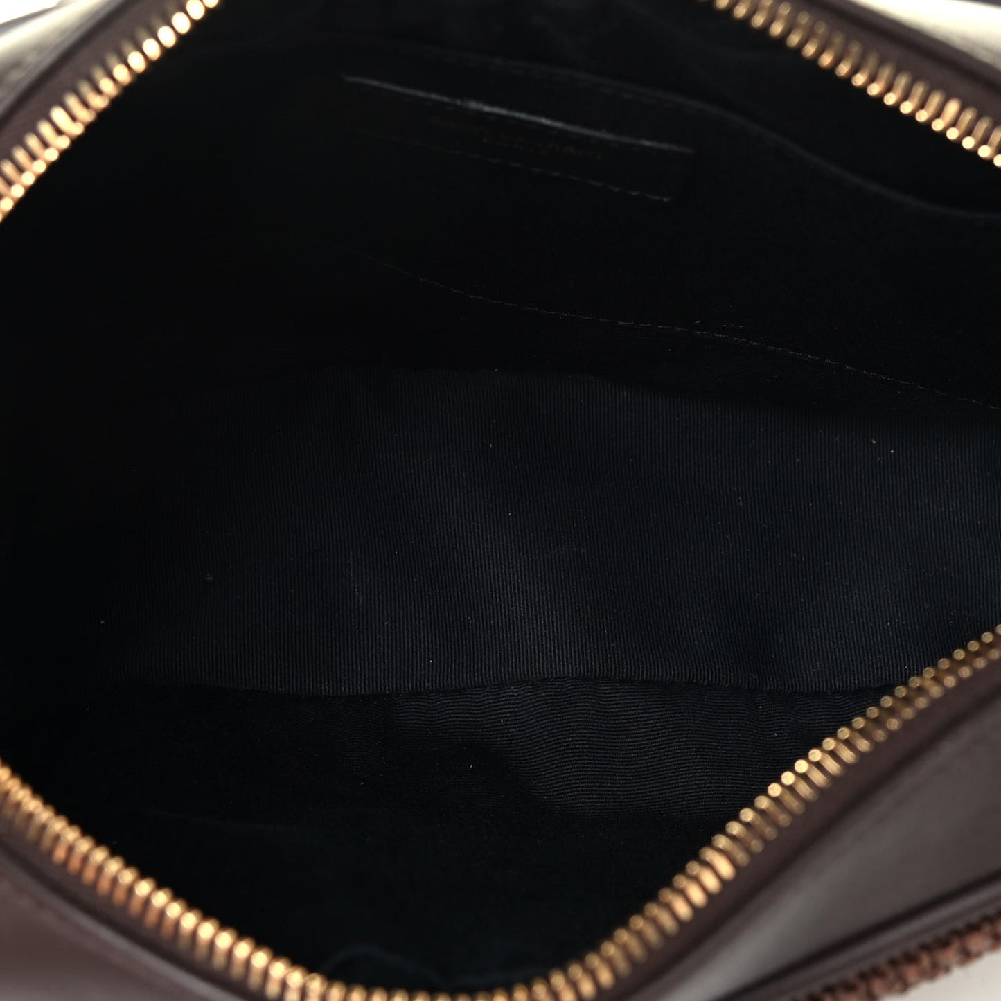 Raffia Canvas Monogram Lou Camera Bag Dark Chocolate