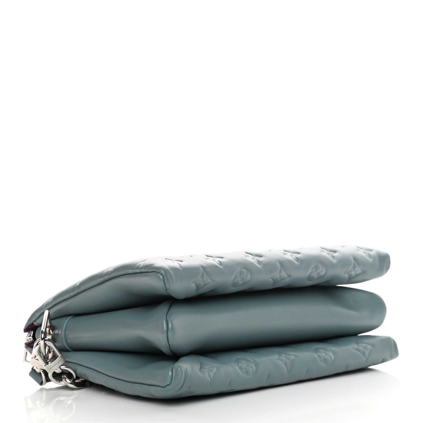 Lambskin Embossed Monogram Coussin PM Blue Glacier