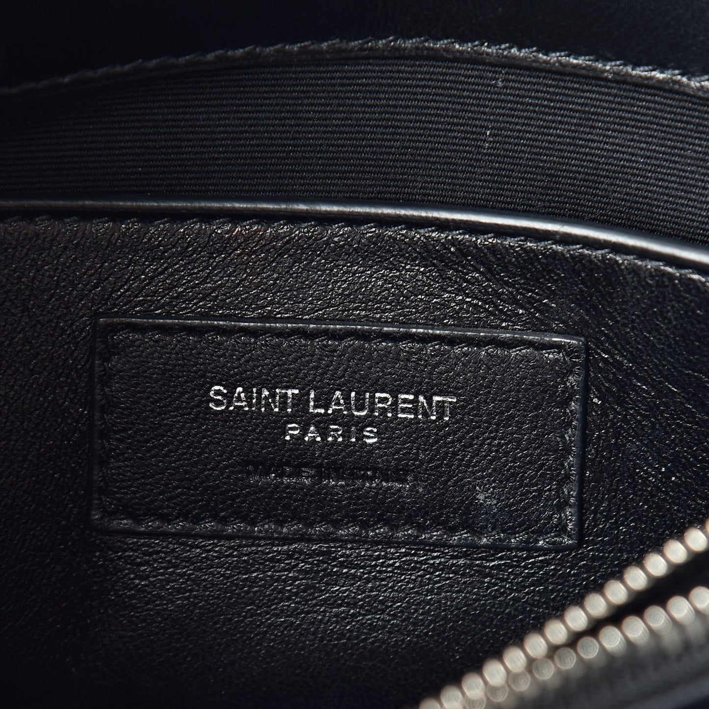 Calfskin Y Quilted Studded Monogram Small Loulou Chain Satchel Black