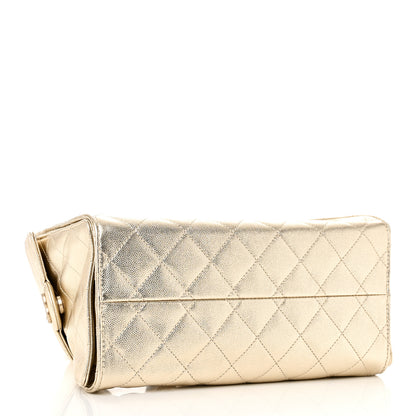 Chanel Metallic Caviar Quilted Small Chanel 25 Hobo Gold 4 of 10