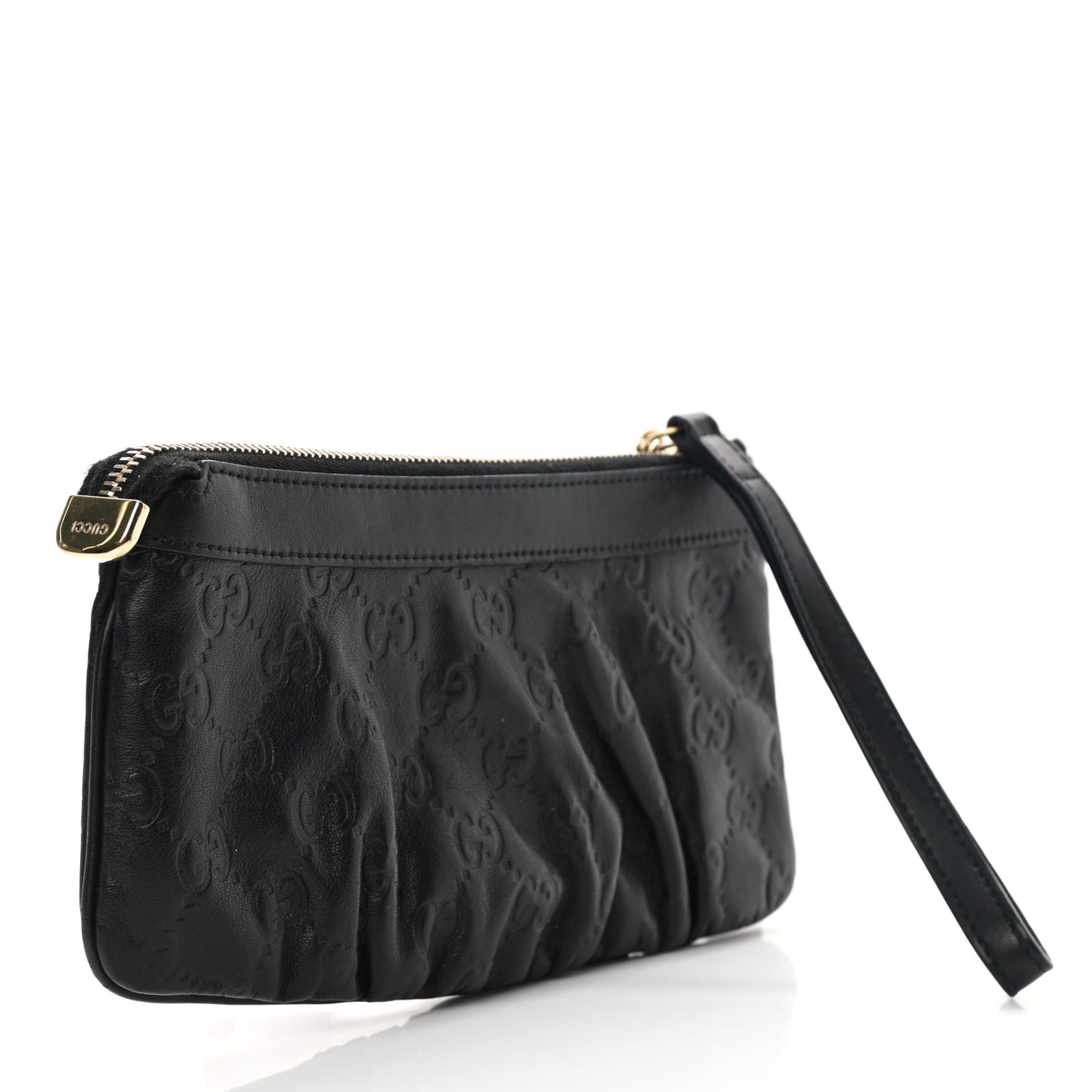 Guccissima Signature New Britt Wristlet Black