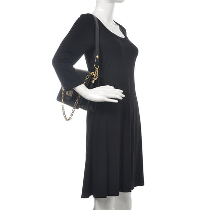 Louis Vuitton Smooth Calfskin Dauphine MM Black 2 of 9