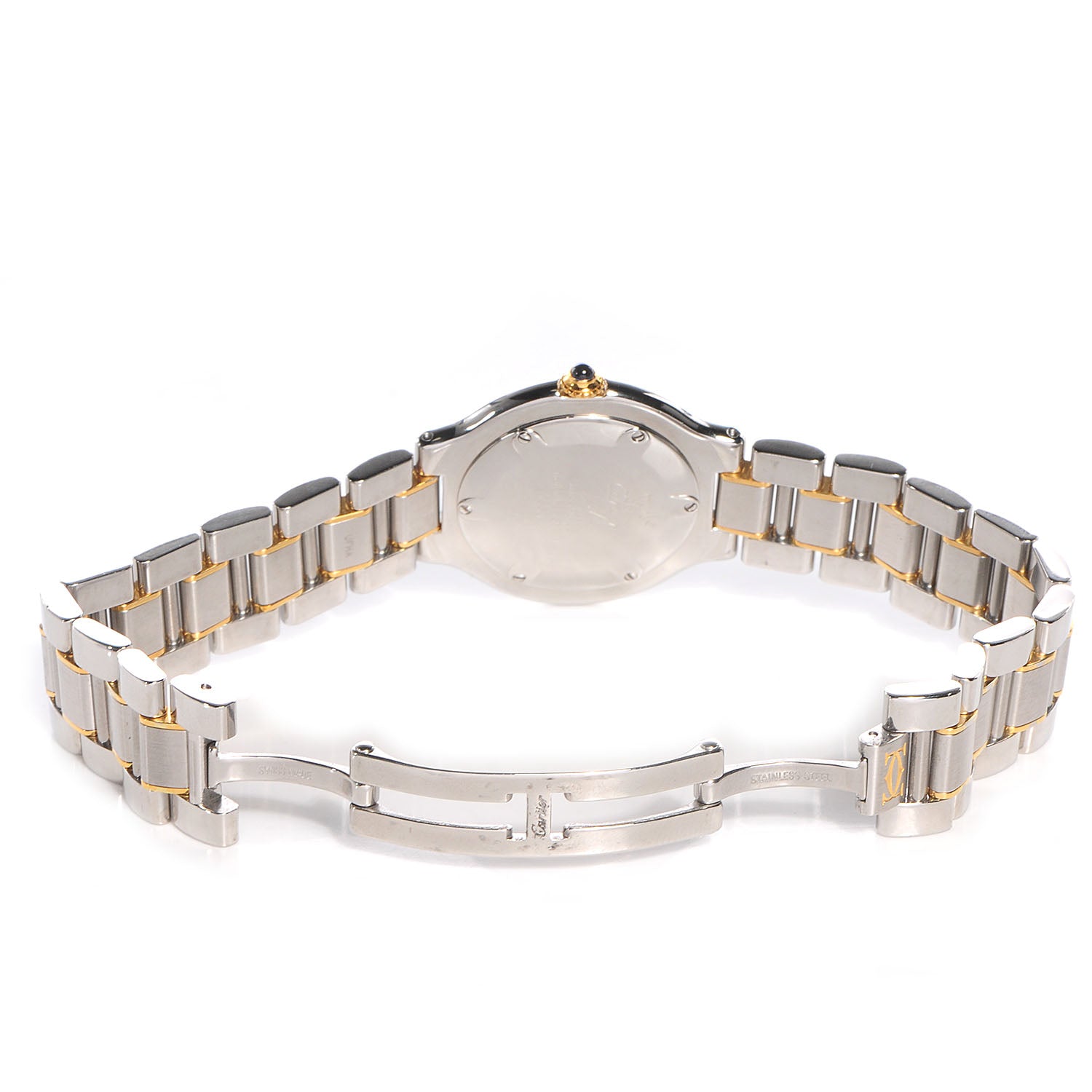 Cartier Stainless Steel 18K Yellow Gold 31mm Must De 21 Quartz Watch 5 of 7