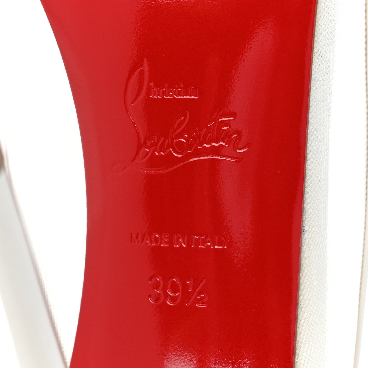 Christian Louboutin Kid Rete Galativi 100 Pumps 39.5 Bianco 6 of 9