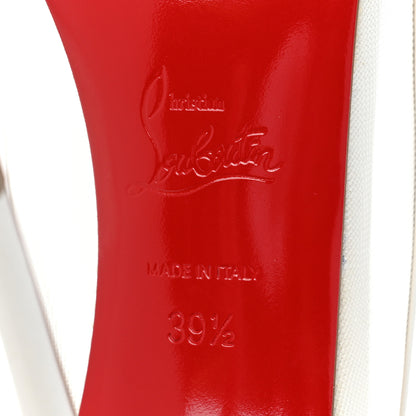 Christian Louboutin Kid Rete Galativi 100 Pumps 39.5 Bianco 6 of 9