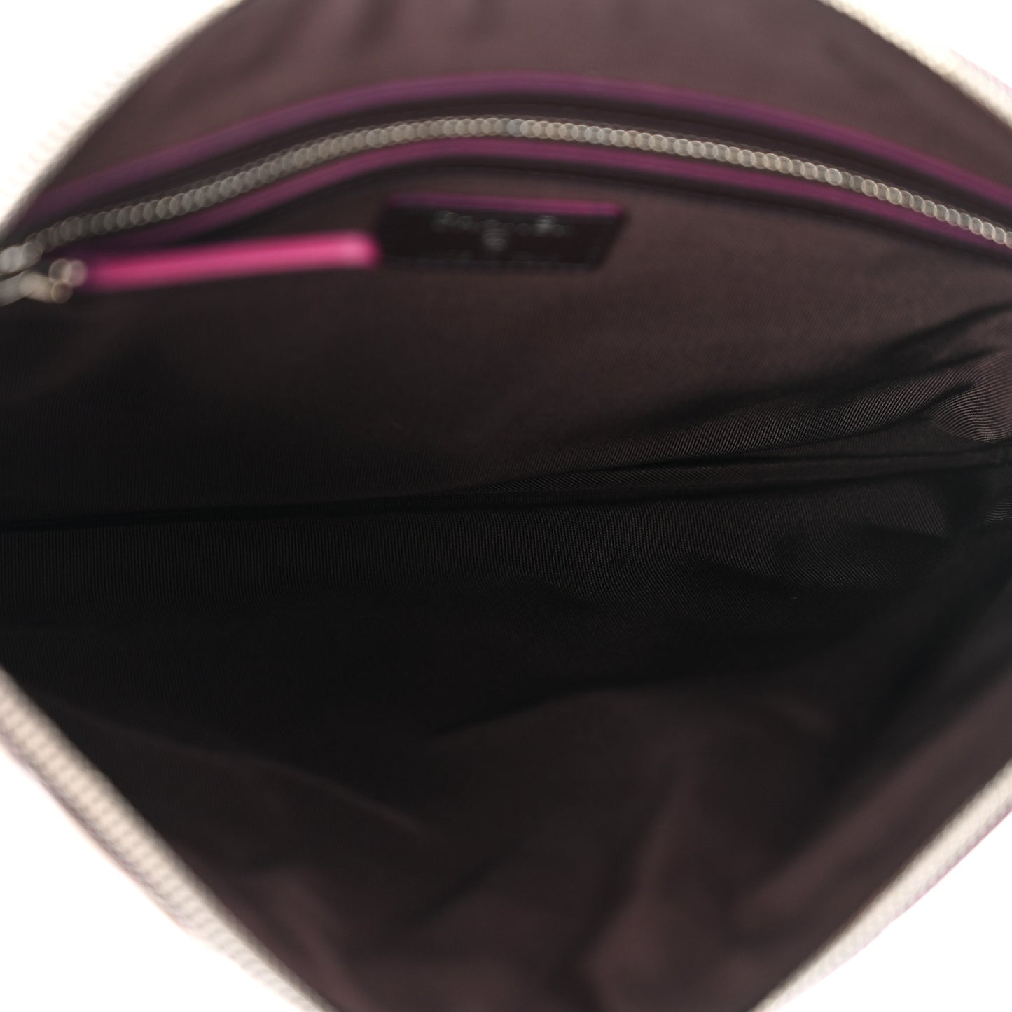 Iridescent Crumpled Calfskin CC Ripples Medium Cosmetic Case Purple
