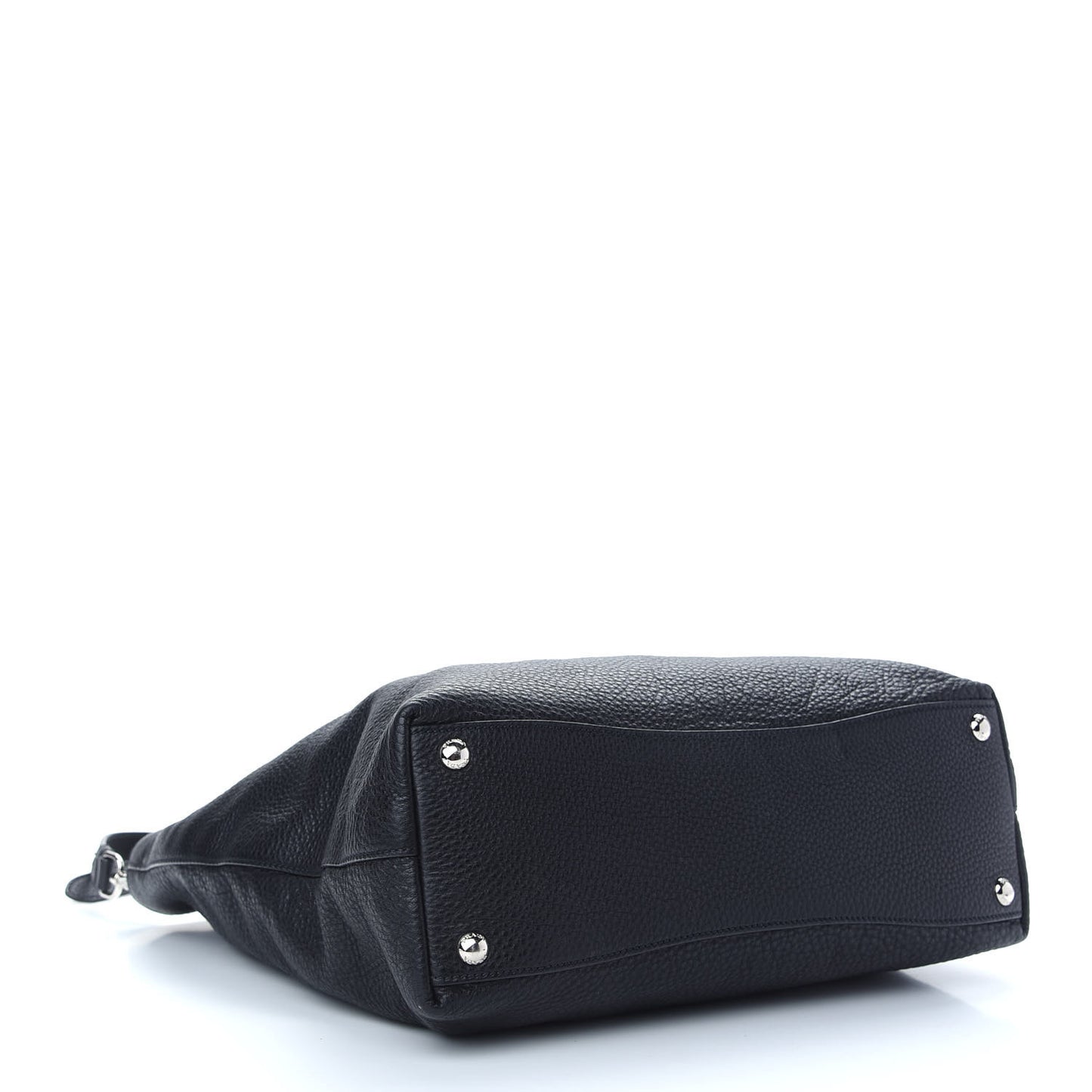 Vitello Daino Shopping Tote Black