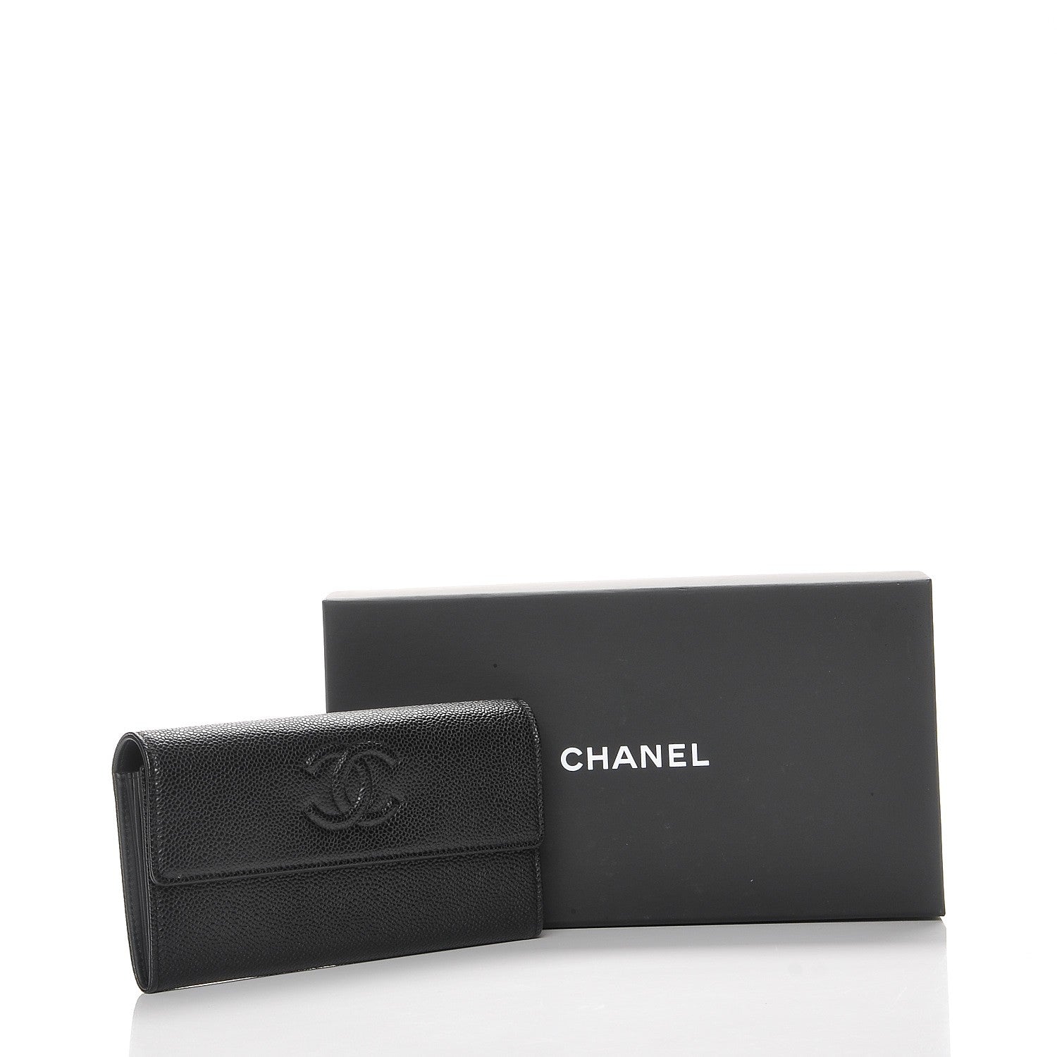 Chanel Caviar Timeless CC Large Gusset Flap Wallet Black 9 of 9