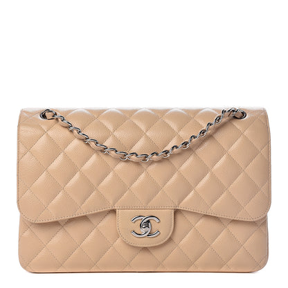 Chanel Caviar Quilted Jumbo Double Flap Beige Clair 1 of 13