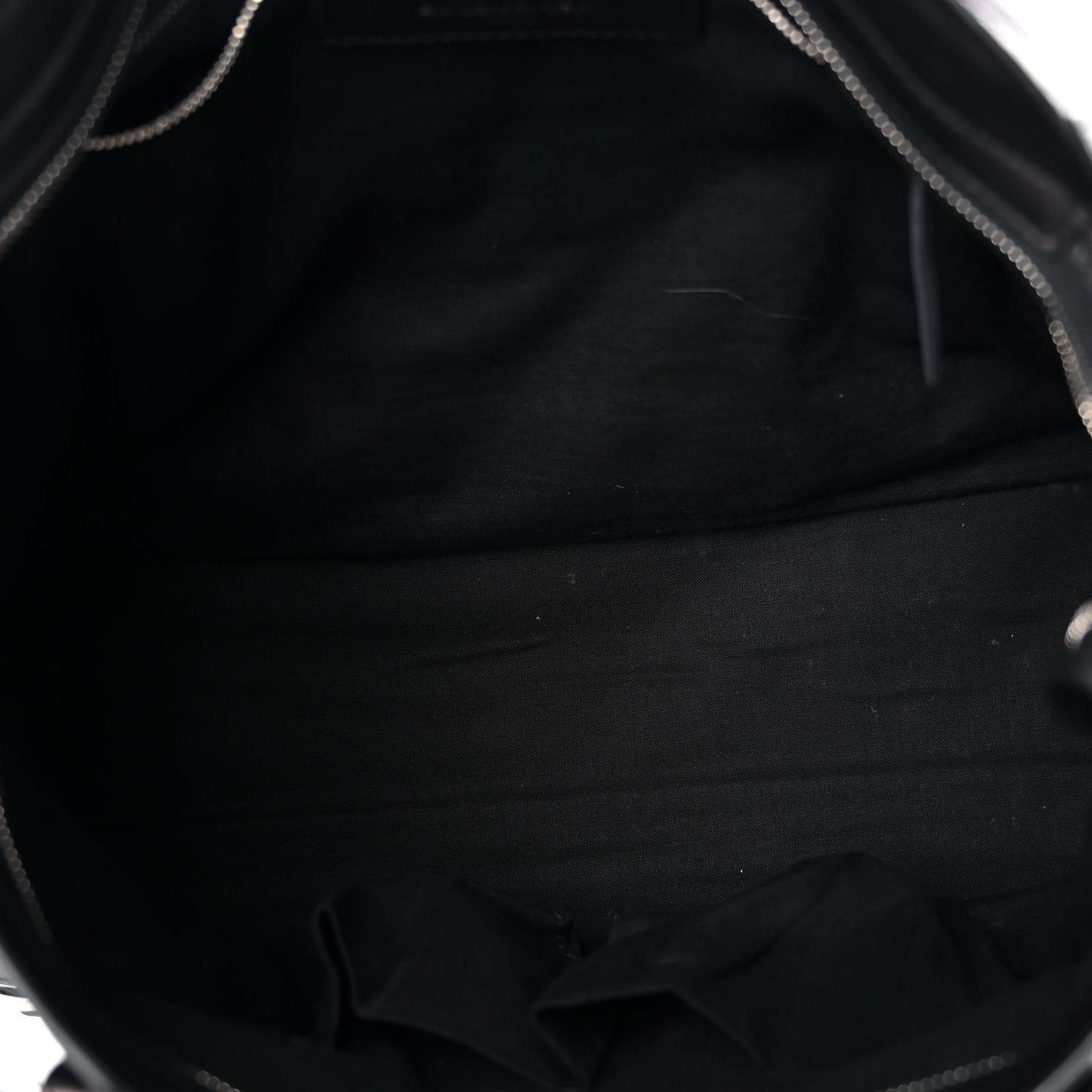 Calfskin Topstitch Classic Silver Hardware City Black
