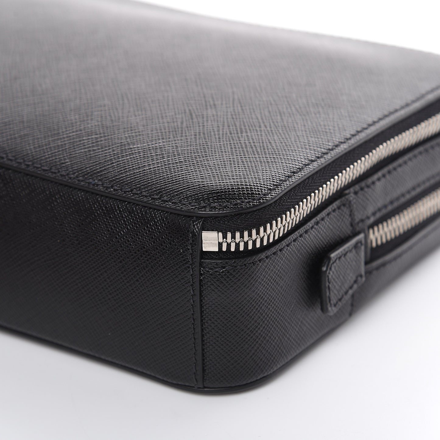 Saffiano Travel Wristlet Bag Black