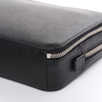Prada Saffiano Travel Wristlet Bag Black 9 of 9