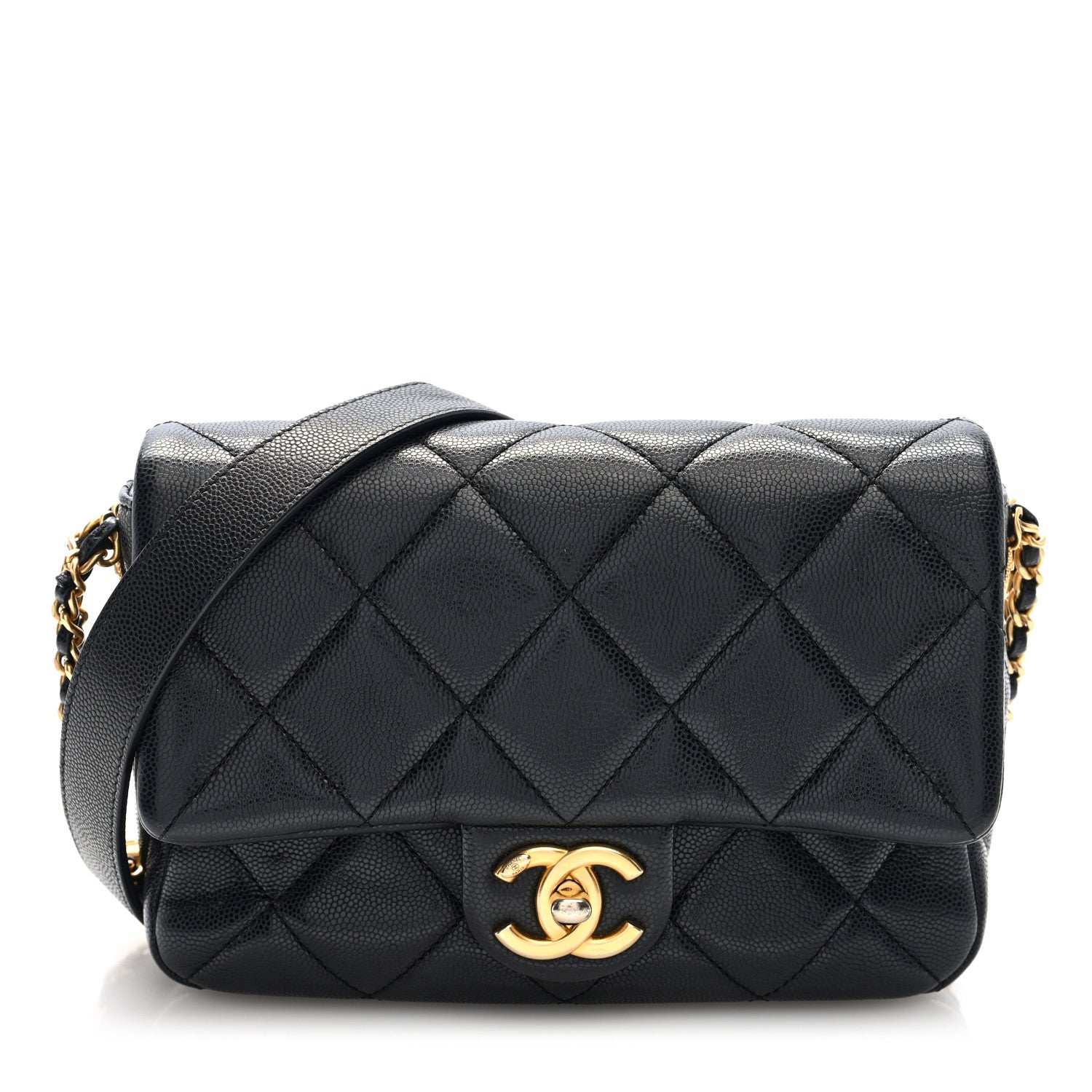 Chanel Caviar Quilted Small Twist Your Buttons Flap Black 1 of 10