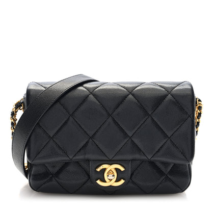 Chanel Caviar Quilted Small Twist Your Buttons Flap Black 1 of 10