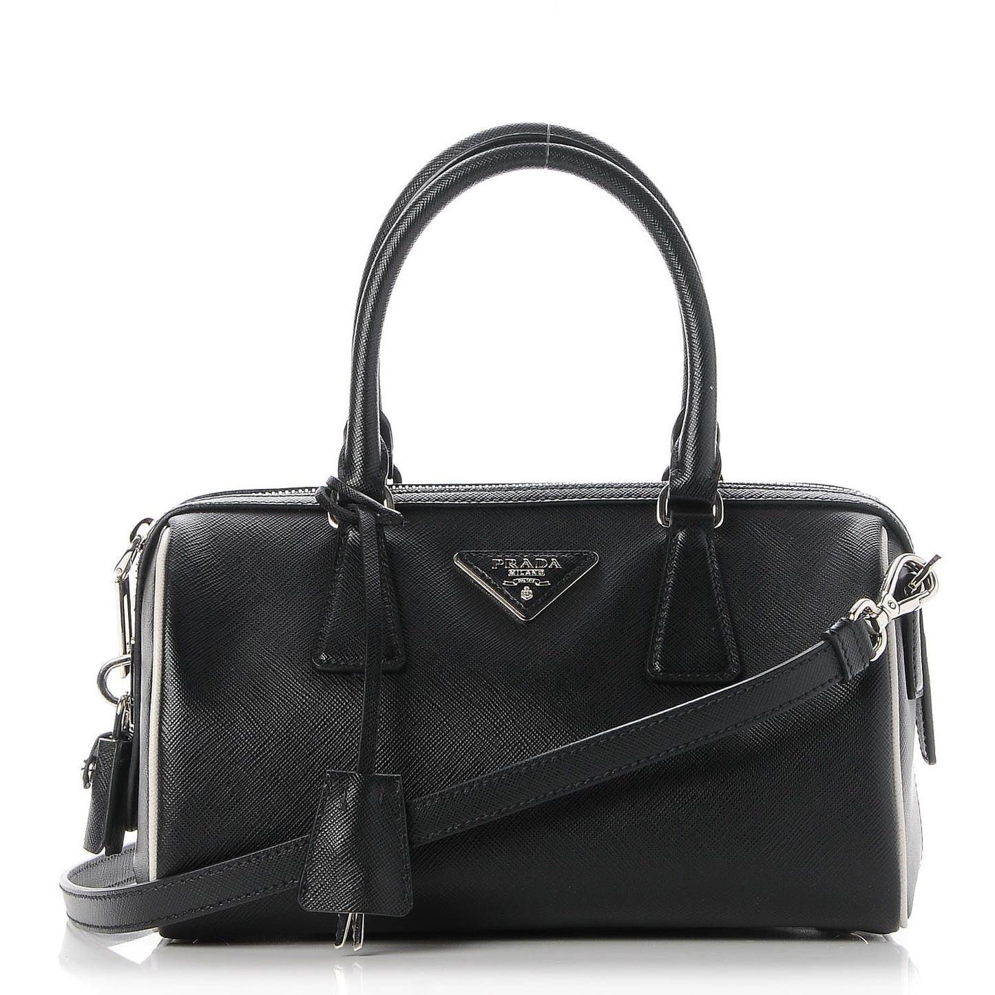 Saffiano Lux Bowler Black