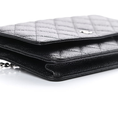 Chanel Caviar Quilted Wallet On Chain WOC Black 10 of 12