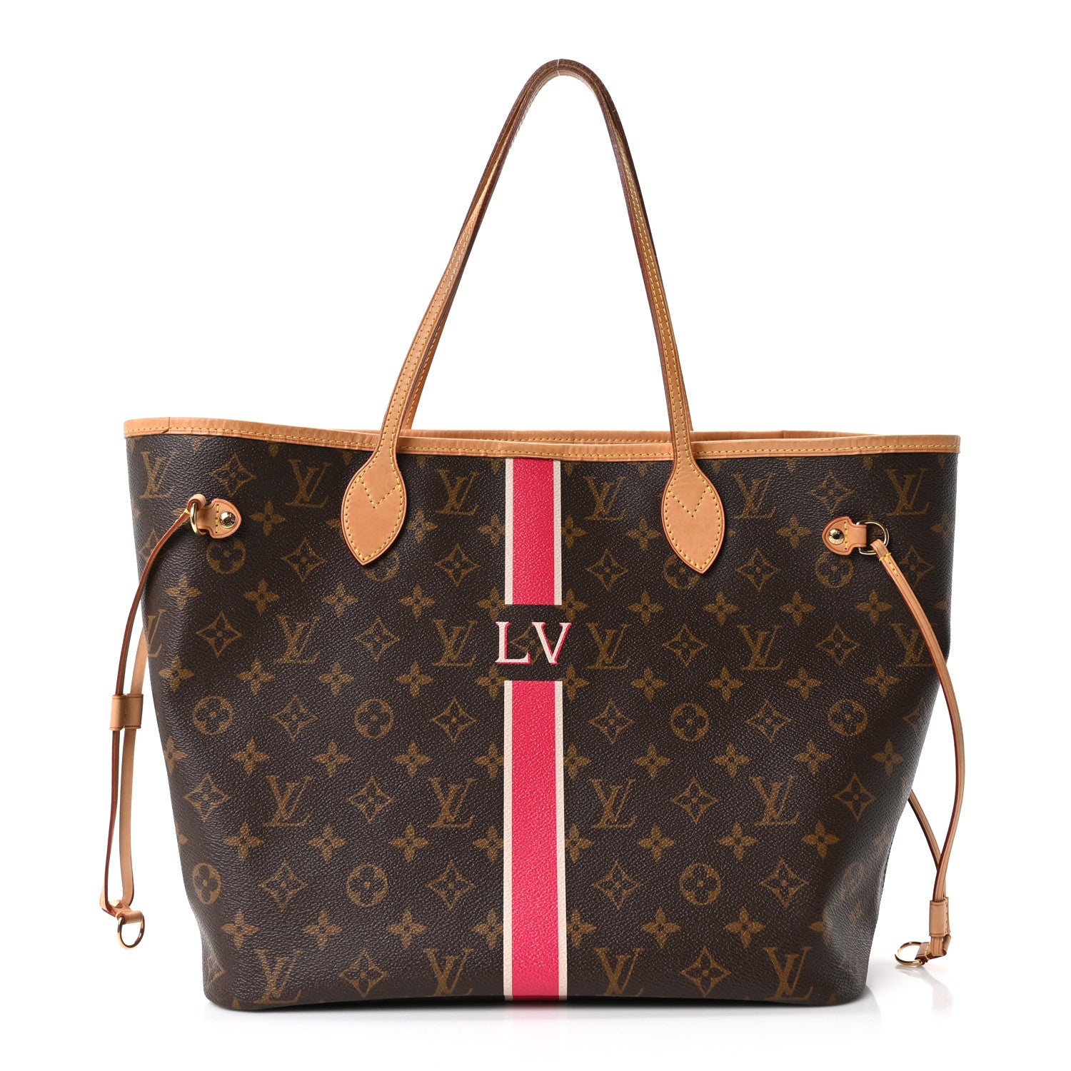 Louis Vuitton Monogram My LV Heritage Neverfull MM Fuchsia White 1 of 10