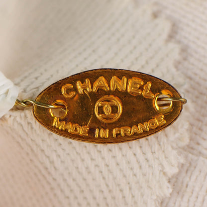Chanel Canvas Camellia Pin Brooch Ivory 4 of 5