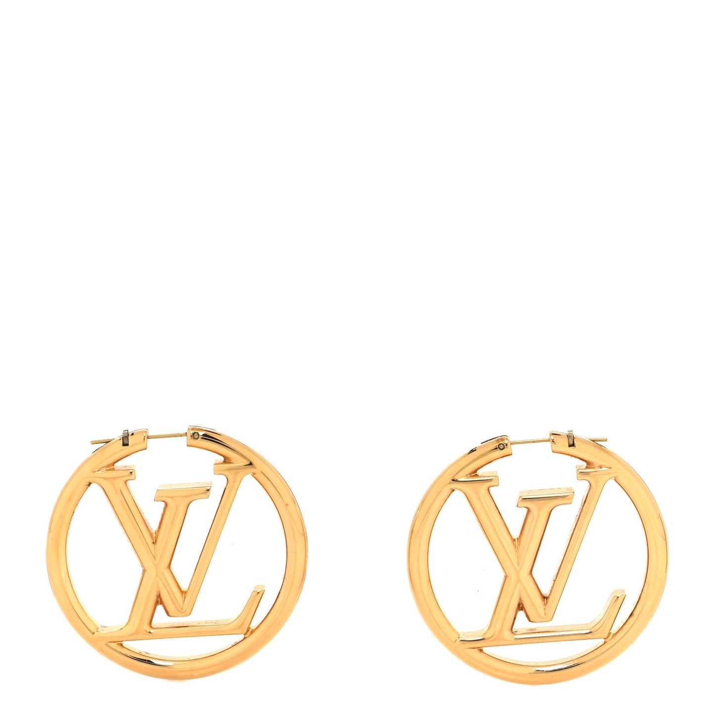 Metal Louise Hoop Earrings Gold