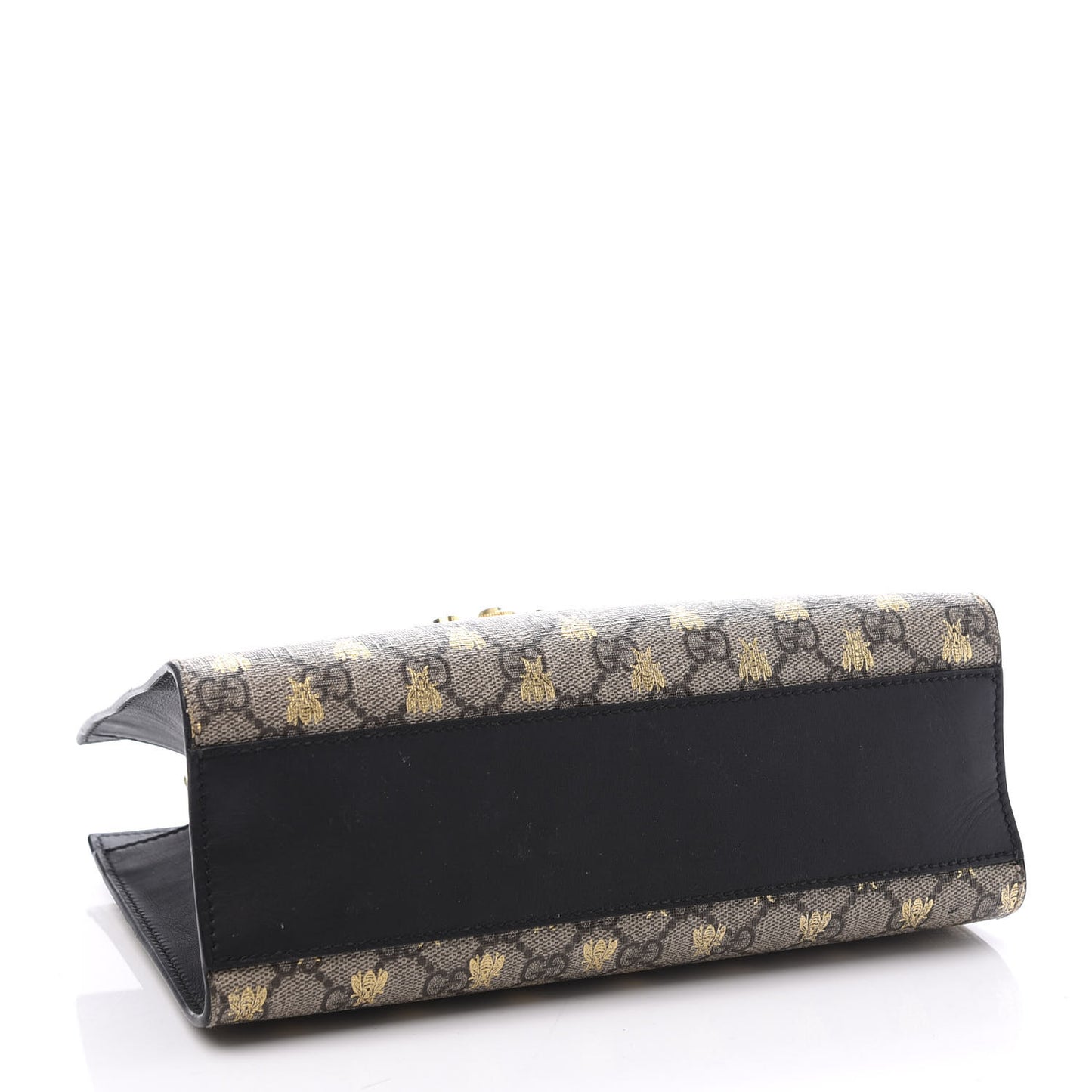 GG Supreme Monogram Bees Small Padlock Tote Beige Oro Black