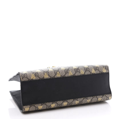 Gucci GG Supreme Monogram Bees Small Padlock Tote Beige Oro Black 3 of 13