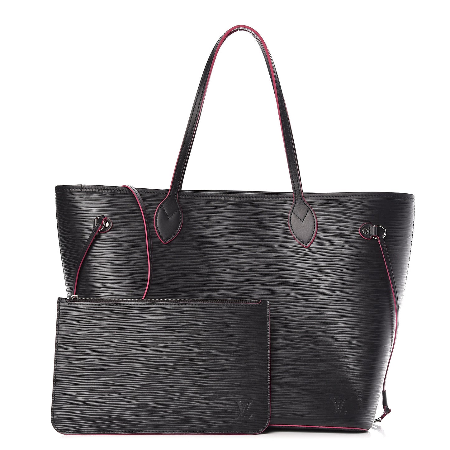 Epi Neverfull MM Black Hot Pink