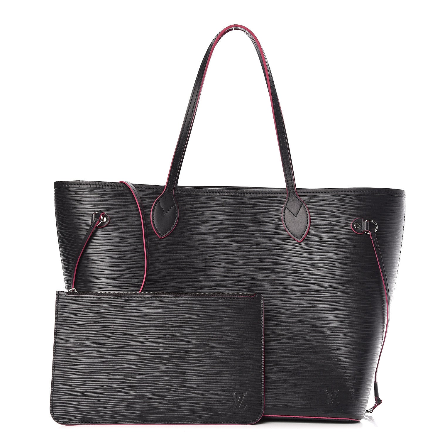 Louis Vuitton Epi Neverfull MM Black Hot Pink 1 of 10
